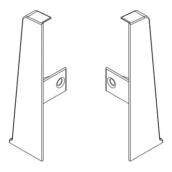 Podlahová lišta Cezar Koncovka levá + Koncovka pravá k liště HI-LINE PRESTIGE 208 - 2 ks