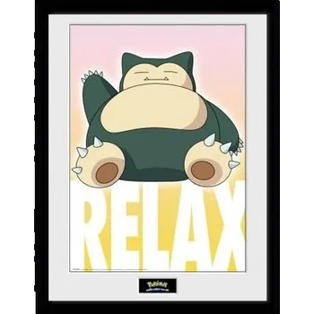 Zarámovaný plakát Pokémon - Snorlax