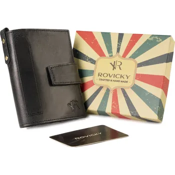 Peněženka Pánská kožená peněženka v retro stylu Barva: Černá