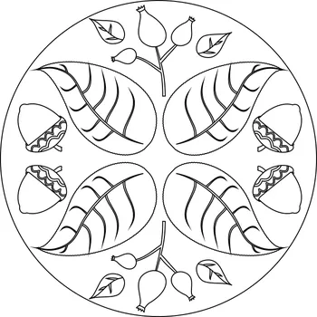 Pískohraní s.r.o. Šablona Podzimní mandalka Velikost: 420 x 420 mm