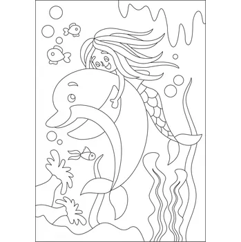 Pískohraní s.r.o. Šablona Delfín s mořskou pannou Velikost: 420 x 594 mm