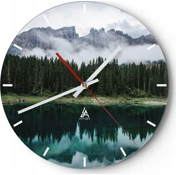 Hodiny Velké nástěnné hodiny 40x40 Krajina Skleněné hodiny Kulatý Tiché