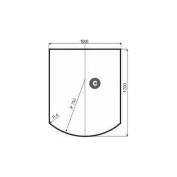 Plech pod kamna 1000 x 1200 - tl. 2mm - C