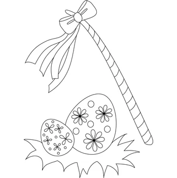 Pískohraní s.r.o. Šablona Velikonoční motiv s pomlázkou Velikost: 460 x 650 mm