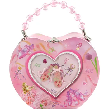 hrací skříňka Šperkovnice hrací skříňka kabelka s baletkou 19,5 x 16 x 8 cm růžová