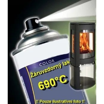 Barva ve spreji Žáruvzdorný lak /sprej - černá barva