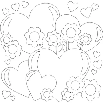 Pískohraní s.r.o. Šablona Květiny a srdíčka Velikost: 210 x 210 mm