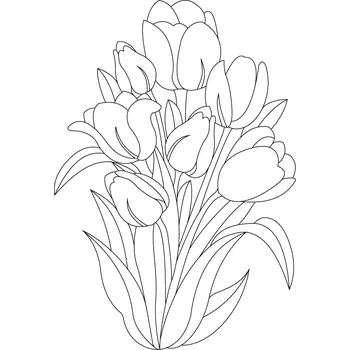 Pískohraní s.r.o. Šablona Tulipány Velikost: 420 x 594 mm