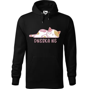 Pánská mikina DOBRÝ TRIKO Pánská mikina s potiskem Dneska ne Velikost pánské mikiny: 4XL, Barva: Černá