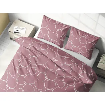Povlečení Dreamy Linens Povlečení flanelové, ruby Bubbles