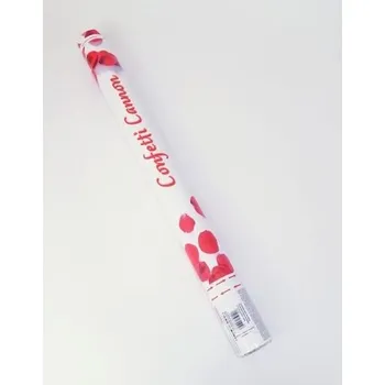 Konfeta Konfety vystřelovací plátky růží červené 60cm / 407021