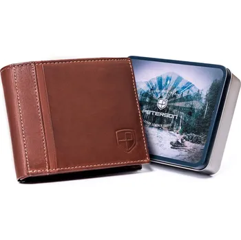 Peněženka Pánská kožená peněženka na karty RFID Protect Barva: Hnědá 2