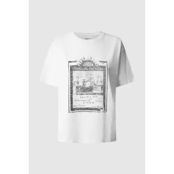 Pepe Jeans Dámské tričko LELE Barva: bílá, Velikost: L