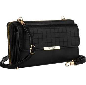 Kabelka Elegantní mini peněženka s dlouhým odnímatelným popruhem Barva: Černá