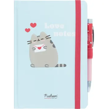 Zápisník Poznámkový blok s promítací propiskou Pusheen: Love Notes (14,8 x 21 cm)