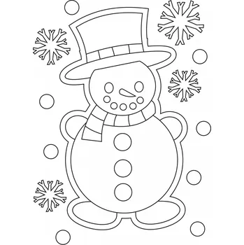 Pískohraní s.r.o. Šablona Sněhulák s kloboukem Velikost: 460 x 650 mm