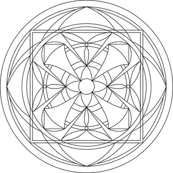 Pískohraní s.r.o. Šablona Mandala 0103 Velikost: 210 x 210 mm