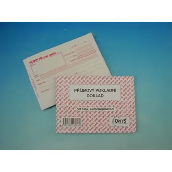 Tiskopis Doklad příjmový pokladní A6, 50 listů, NCR, propis /OP1318/