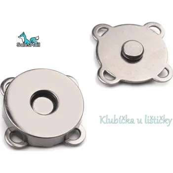 Magnetické zapínání 18 mm nikl černý