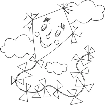 Pískohraní s.r.o. Šablona Papírový létající drak Velikost: 470 x 470 mm