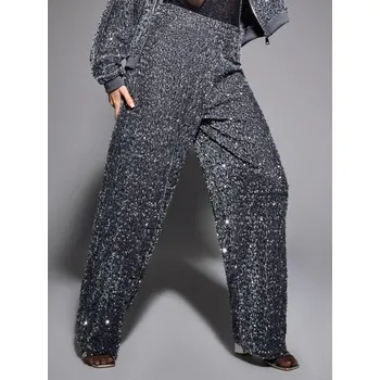 Dámské kalhoty Sinsay - Kalhoty - sříbrná - YP612-SLV - YP612-SLV-XS-1