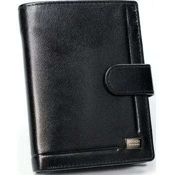 Peněženka Elegantní pánská peněženka z pravé kůže Hlavní barva \ zapínání: černá \ západka