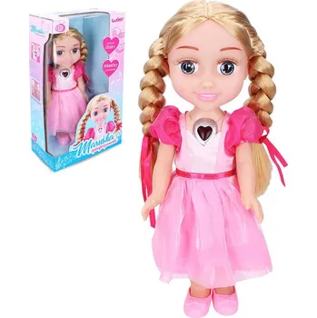 Panenka Panenka Maruška 33cm zpívající s copánky na baterie Světlo Zvuk v krabici | 16