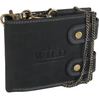 Peněženka Velká, kožená pánská peněženka s RFID systémem Barva: Černá