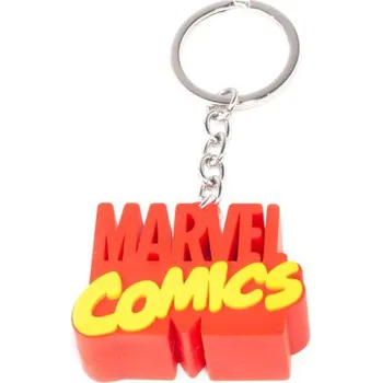 Gumový přívěsek na klíče Marvel: 3D Logo (7 x 3 cm)