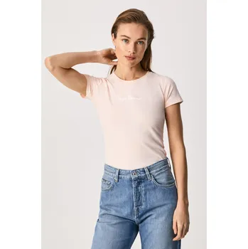 Dámské tričko Pepe Jeans Dámské tričko NEW VIRGINIA SS N Barva: růžová, Velikost: XL