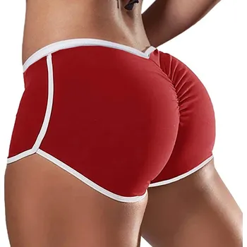 Dámské kraťasy Fitness šortky s řasením Barva: Vínová, Velikost: 3XL