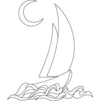 Pískohraní s.r.o. Šablona Loďka ve vlnách Velikost: 420 x 594 mm