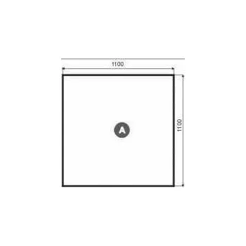 Plech pod kamna 1100 x 1100 - tl. 2mm - A