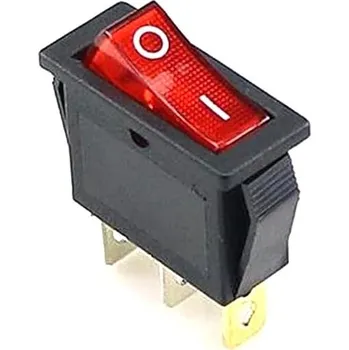 vypínač Kolébkový vypínač 2 pozice (ON/OFF) AC 250V/15A 125V/20A černý