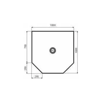 Plech pod kamna 1000 x 1000 - tl. 2mm - D
