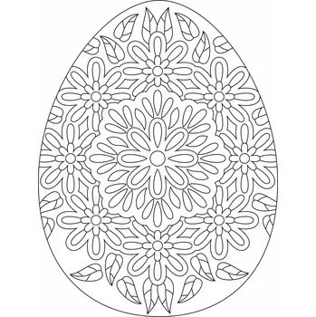 Pískohraní s.r.o. Šablona Velikonoční vajíčko s květinami Velikost: 420 x 594 mm