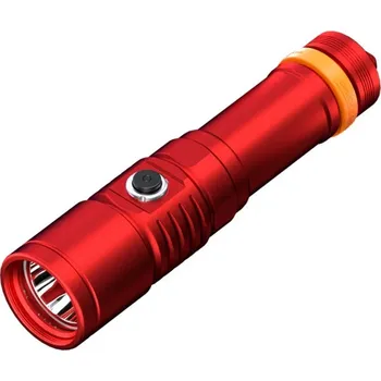 Plavecké brýle Orcatorch PROMO akce: Svítilna D710 + ZDARMA baterie USB-C a karabina Barva: červená