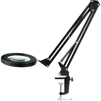 Lampička Glow 308 vedl stolní lupa lampa černá USB