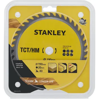 Pilový kotouč Pilový kotouč Stanley STA13175 190 x 20,0 mm x 40 zubů