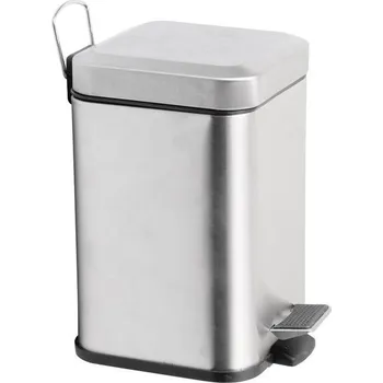 Aqualine SIMPLE LINE odpadkový koš hranatý 6l, nerez lesk