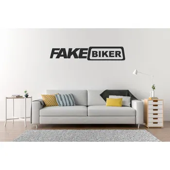 Samolepící dekorace Lepy.cz Samolepka na zeď Fake biker Velikost (šířka x výška): 30x6cm, Barevná varianta: Tmavě červená