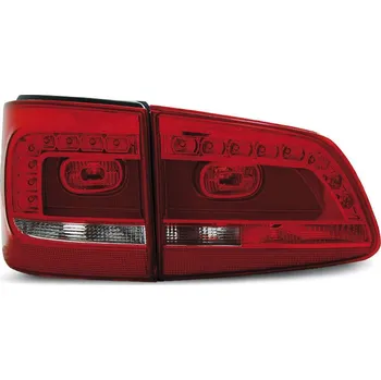 Zadní světlomet TUNING-TEC Zadní světla VW Touran 08.10+ - červené/krystal LED