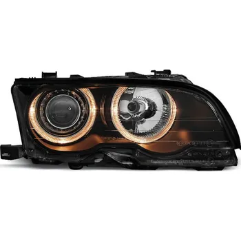 Přední světlomet TUNING-TEC Přední světla BMW E46 Coupe Cabrio 01-03 Angel Eyes - černé
