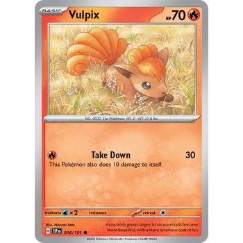 Sběratelská karetní hra Vulpix 016/191 - Surging Sparks Typ karty: Non-Holo