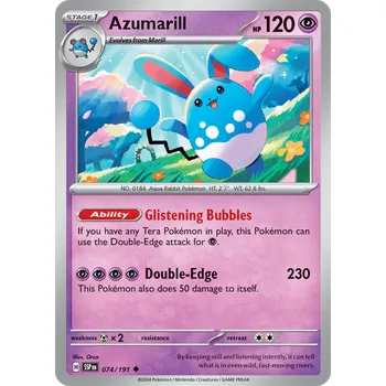 Sběratelská karetní hra Azumarill 074/191 - Surging Sparks Typ karty: Non-Holo