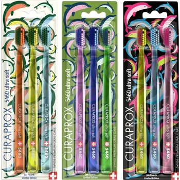 Zubní kartáček Curaprox CS 5460 Summer Doplhin Ultra Soft mix barev 3 ks
