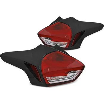 Zadní světlomet TUNING-TEC Zadní světla Ford Focus III 15-18 hatchback - červené/bílé LED BAR SEQ