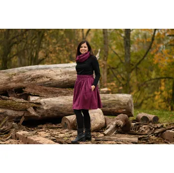 Dámská sukně Nelly Lněná dámská sukně krátká/ super soft - fuchsiová velikost: XL