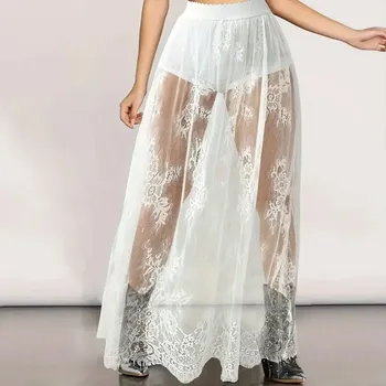 Dámská sukně Průhledná sukně na party Velikost: M, Barva (Varianta): Bílá