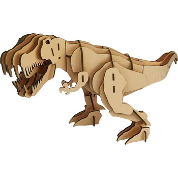 Dřevěná hračka Rappa Dřevěné 3D puzzle Tyrannosaurus Rex